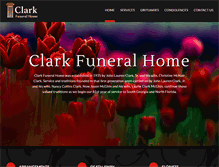 Tablet Screenshot of clarkfuneral.com